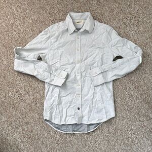 Taylor Stitch White Casual Button-Down California Shirt With Polka Dot Pattern